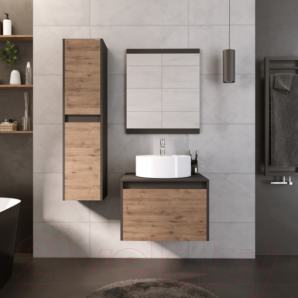 Изображение товара Шкаф-полупенал для ванной Grossman Смарт 30 / 303011