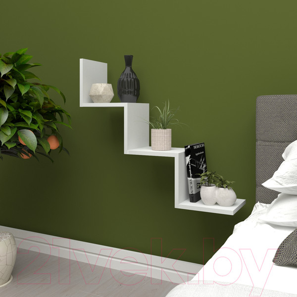 Изображение товара Полка Кортекс-мебель КМ 27 (белый)