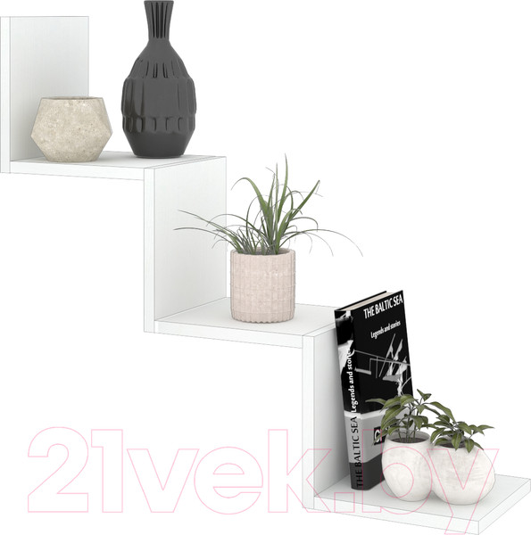 Изображение товара Полка Кортекс-мебель КМ 27 (белый)