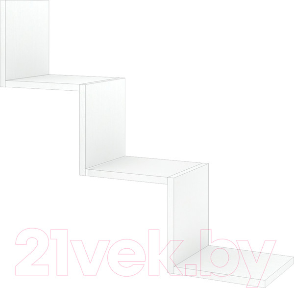 Изображение товара Полка Кортекс-мебель КМ 27 (белый)