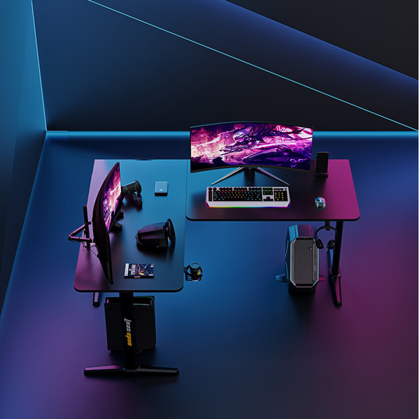 Изображение товара Геймерский стол AndaSeat Wind Seeker / AD-D-1600-01-B-Z (угловой)