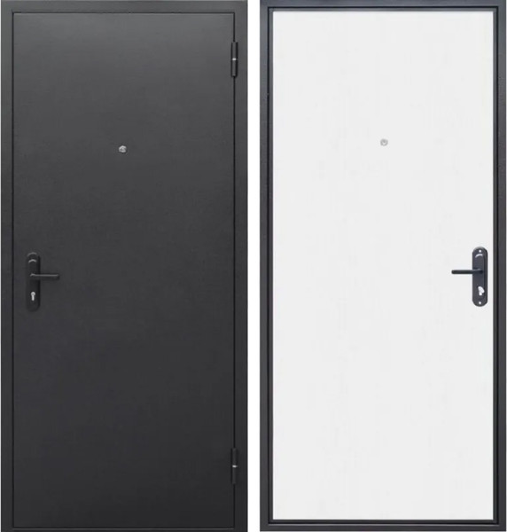 Изображение товара Входная дверь Гарда Стройгост 5 серебро/Беленый дуб (86x205, правая)