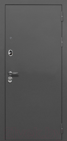 Изображение товара Входная дверь Гарда 9 серебро/эмалит белый зеркало (86x205, правая)