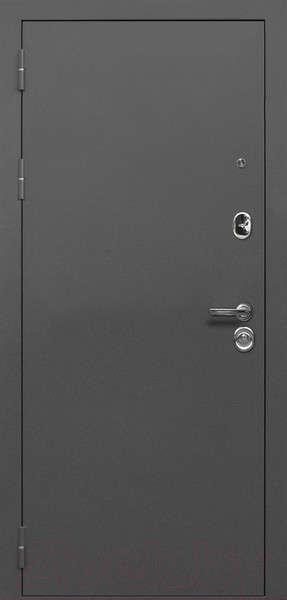 Изображение товара Входная дверь Гарда 9 серебро/эмалит белый зеркало (96x205, левая)