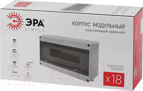 Изображение товара Бокс пластиковый ЭРА КМПн-18 IP65 / Б0046408