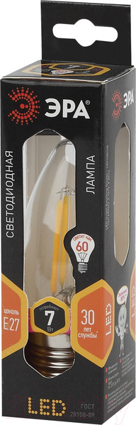 Изображение товара Лампа ЭРА F-LED B35-7W-827-E27 / Б0048380