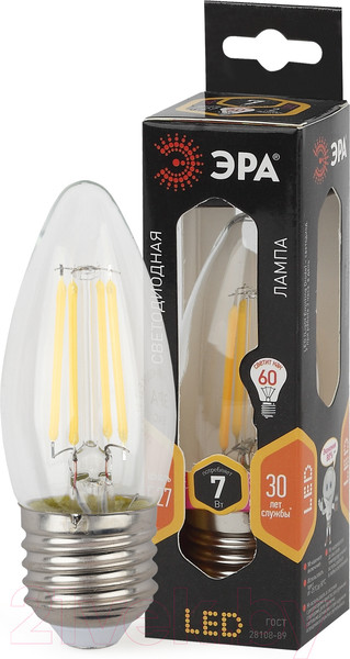 Изображение товара Лампа ЭРА F-LED B35-7W-827-E27 / Б0048380