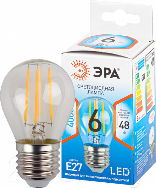 Изображение товара Лампа ЭРА F-LED P45-7W-840-E27 / Б0048387