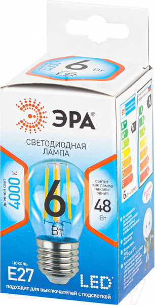 Изображение товара Лампа ЭРА F-LED P45-7W-840-E27 / Б0048387