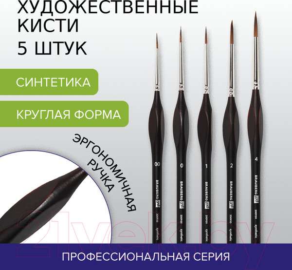 Изображение товара Набор кистей Brauberg Art Classic / 200950 (5шт)