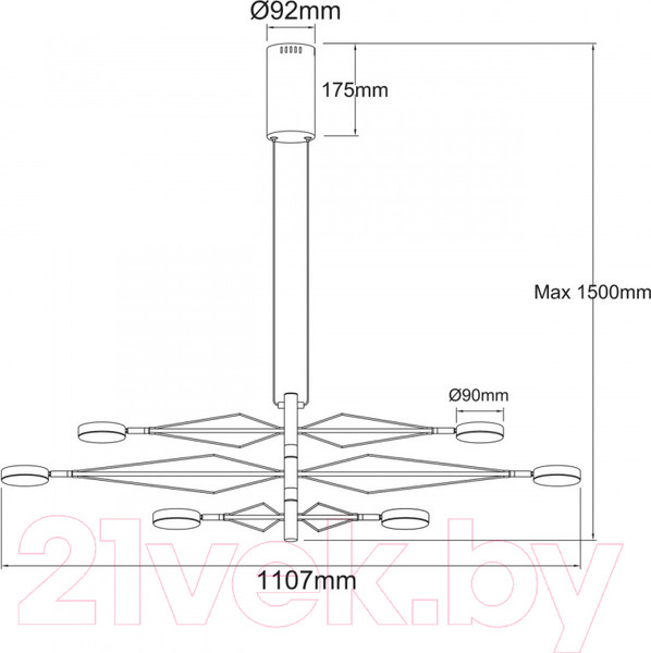 Изображение товара Потолочный светильник De Markt Гэлэкси 632017206