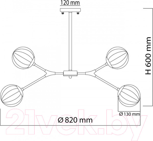 Изображение товара Люстра De Markt Гамбург 605016206