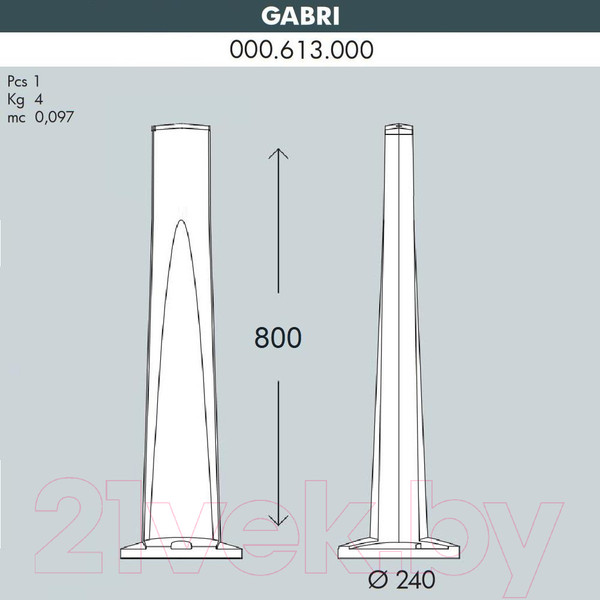 Изображение товара Столб для уличного светильника Fumagalli 000.613.000.A0