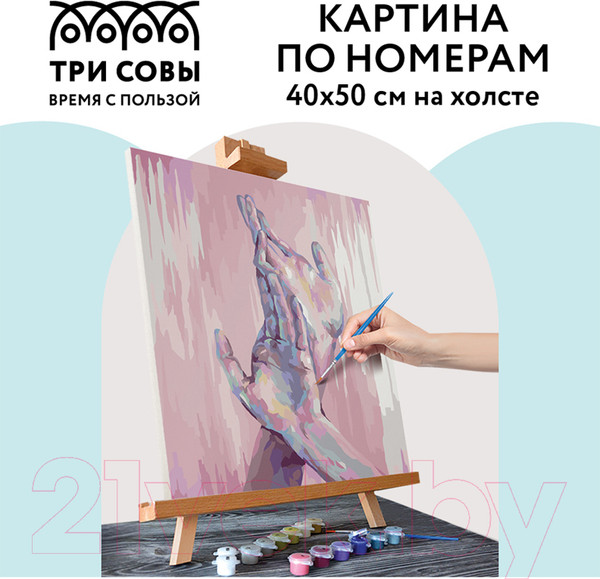 Изображение товара Картина по номерам Три совы Прикосновения / КХ_44182