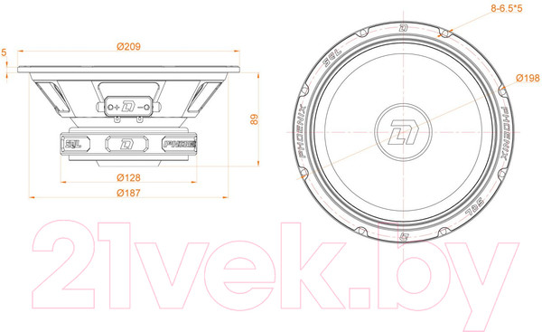 Изображение товара Среднечастотная АС DL Audio Phoenix SQL 200