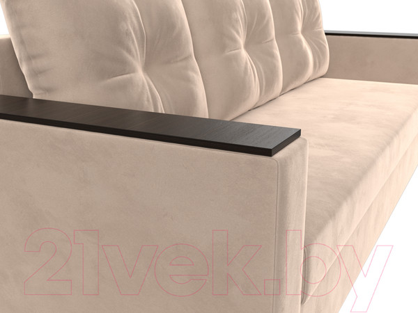 Изображение товара Диван Лига Диванов Атланта без стола (велюр бежевый)