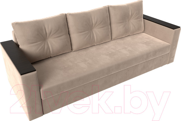 Изображение товара Диван Лига Диванов Атланта без стола (велюр бежевый)