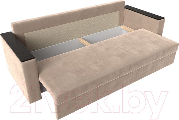 Изображение товара Диван Лига Диванов Атланта без стола (велюр бежевый)