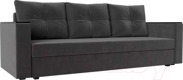 Изображение товара Диван Лига Диванов Атланта без стола (велюр серый)