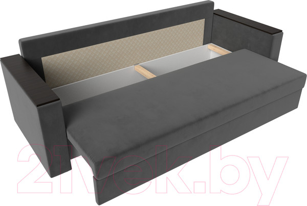 Изображение товара Диван Лига Диванов Атланта без стола (велюр серый)