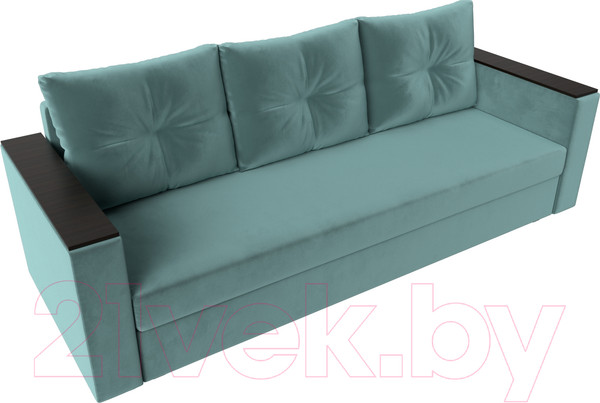 Изображение товара Диван Лига Диванов Атланта без стола (велюр бирюзовый)