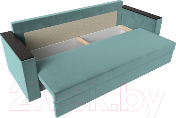 Изображение товара Диван Лига Диванов Атланта без стола (велюр бирюзовый)