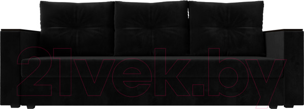 Изображение товара Диван Лига Диванов Атланта без стола (велюр черный)