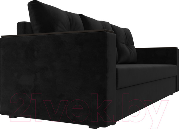 Изображение товара Диван Лига Диванов Атланта без стола (велюр черный)