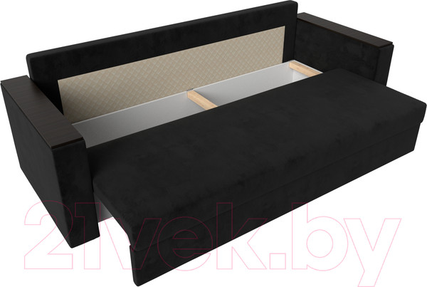 Изображение товара Диван Лига Диванов Атланта без стола (велюр черный)
