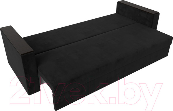 Изображение товара Диван Лига Диванов Атланта без стола (велюр черный)