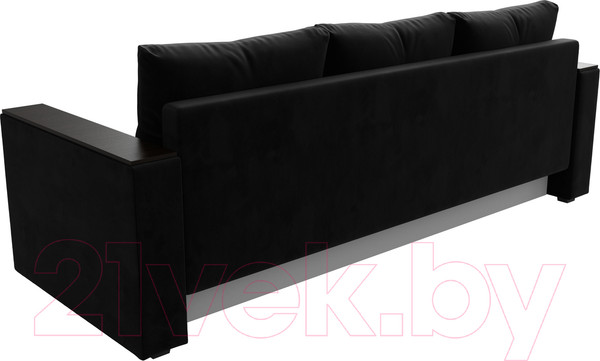 Изображение товара Диван Лига Диванов Атланта без стола (велюр черный)