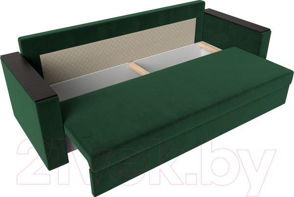 Изображение товара Диван Лига Диванов Атланта без стола (велюр зеленый)