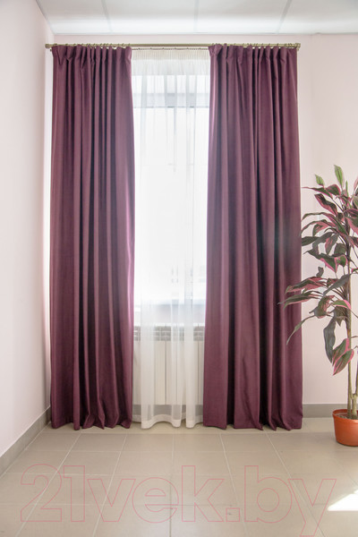 Изображение товара Комплект штор Decoretto Нубук НБ-К37 (400x250, бордовый)
