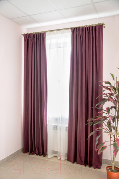 Изображение товара Комплект штор Decoretto Нубук НБ-К37 (400x250, бордовый)