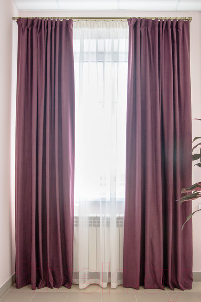 Изображение товара Комплект штор Decoretto Нубук НБ-К37 (400x250, бордовый)