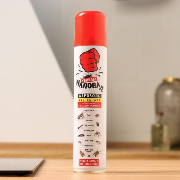 Изображение товара Аэрозоль от насекомых Наповал Дихлофос (200мл)