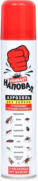 Изображение товара Аэрозоль от насекомых Наповал Дихлофос (200мл)
