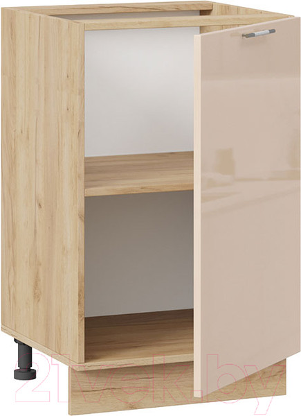 Изображение товара Шкаф-стол кухонный ТриЯ Весна 1Н5 (дуб крафт золотой/ваниль глянец)