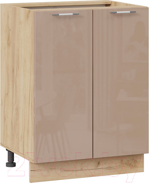 Изображение товара Шкаф-стол кухонный ТриЯ Весна 1Н6 (дуб крафт золотой/кофе с молоком)