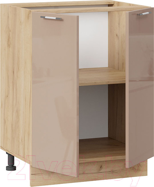 Изображение товара Шкаф-стол кухонный ТриЯ Весна 1Н6 (дуб крафт золотой/кофе с молоком)