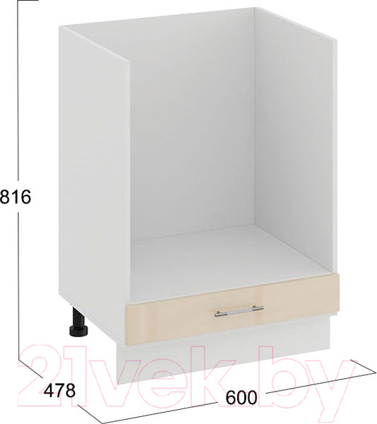Изображение товара Шкаф под духовку ТриЯ Весна 1Н6Б (белый/ваниль глянец)