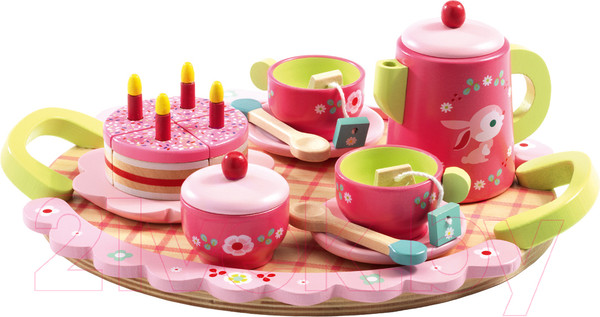 Изображение товара Набор игрушечной посуды Djeco Чайная вечеринка Лили / 06639