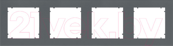 Изображение товара Рамка для выключателей и розеток Karlik Четырехместная 28MR-4 (графитовый матовый)