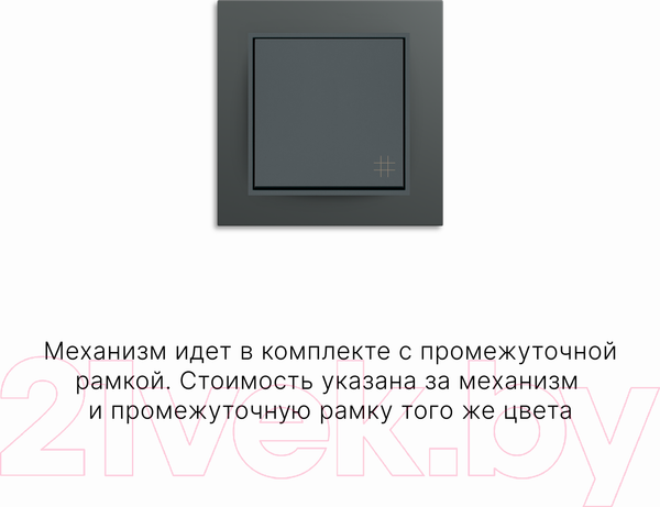 Изображение товара Выключатель Karlik 28MWP-6 (графитовый матовый)
