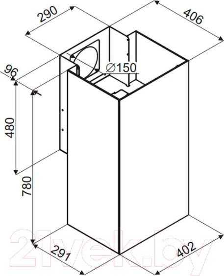 Изображение товара Вытяжка коробчатая Maunfeld Bath Plus 402 (золото)