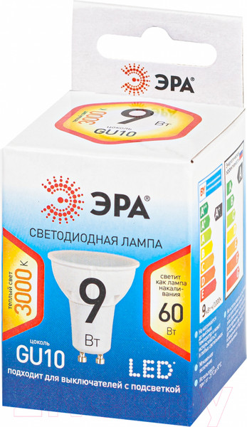 Изображение товара Лампа ЭРА LED MR16-10W-827-GU10 / Б0048376