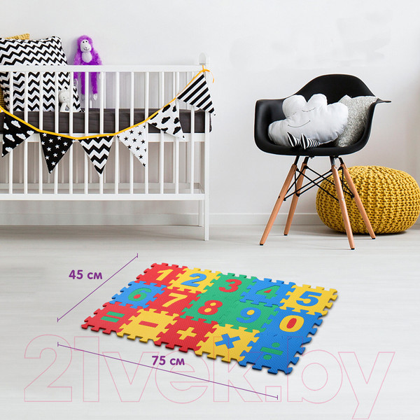 Изображение товара Коврик-пазл Юнландия Учим цифры / 664658