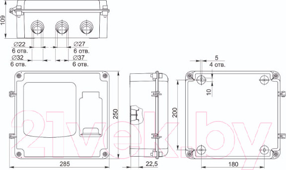 Изображение товара Бокс пластиковый IEK MSP1-N-03-66-L