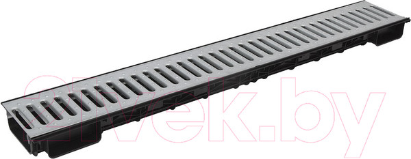 Изображение товара Лоток водоотводный Ecoteck Lite 100 h56 / ДИ 14705000 (с решеткой)