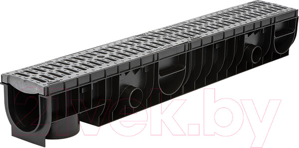 Изображение товара Лоток водоотводный Ecoteck Medium 100.125 h145 / ДИ 19817000 (с решеткой)